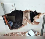 Ladrões quebram parede e arrombam cofre de posto