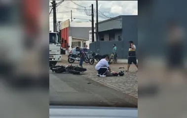 Motociclistas se envolvem em acidente na Avenida Maracanã