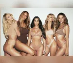 Alessandra Ambrosio faz ensaio de lingerie ao lado de Kim Kardashian