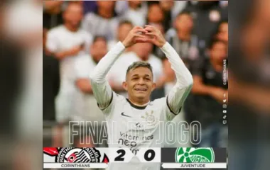 Adson marcou o primeiro gol da vitória do Corinthians sobre o Juventude