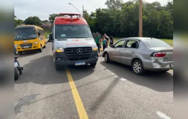 Acidente deixa ciclista de 16 anos ferido em Apucarana