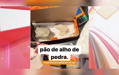 Vídeo: cliente de lanchonete envia Pix falso e recebe pedras, em SC