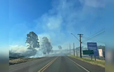 Fumaça de incêndio atrapalhou visibilidade dos motoristas