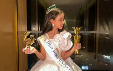 Brasileira de 7 anos é eleita Mini Miss Mundo em Dubai