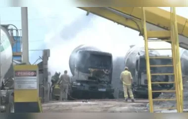 Incêndio atinge empresa de concreto na marginal da PR-445