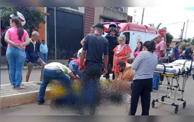 Duas pessoas ficam feridas em colisão entre motos em Faxinal