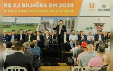 Governador Carlos Massa Ratinho Junior participou do anúncio do investimento no Palácio Iguaçu