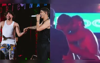 Nattan e Zé Vaqueiro pagam para homens se beijarem durante show