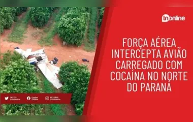 Força Aérea intercepta avião carregado com cocaína no norte do Paraná