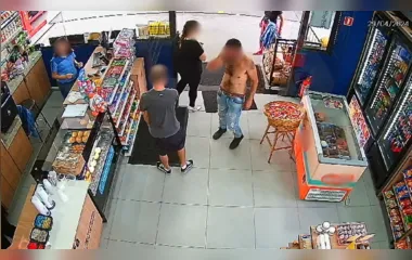 Câmera flagra homem sendo espancado pela ex-mulher no Paraná; veja